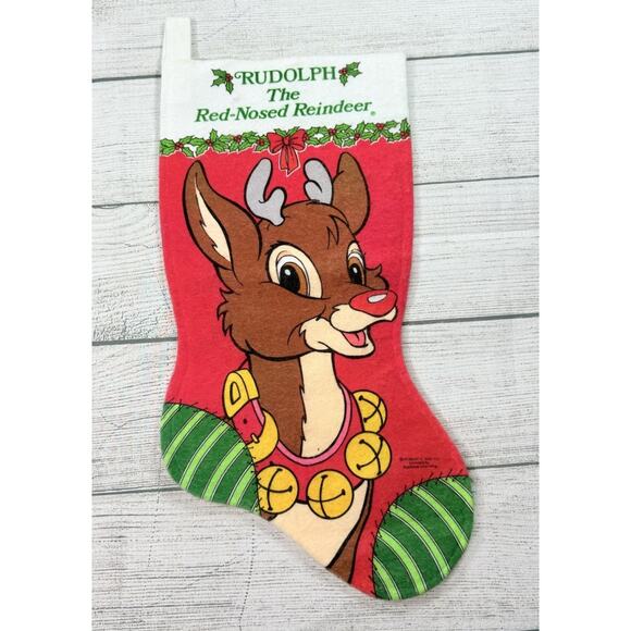 Applause Other - Vintage Rudolph the Red Nosed Reindeer Christmas Stocking Robert L. May Applause